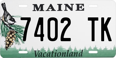 ME license plate 7402TK