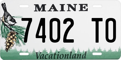 ME license plate 7402TO