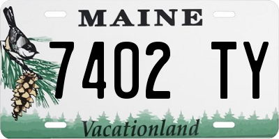 ME license plate 7402TY