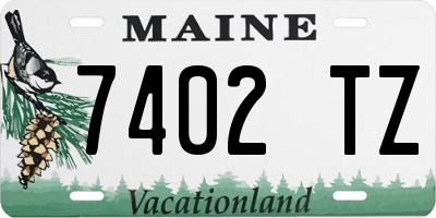 ME license plate 7402TZ