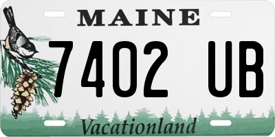 ME license plate 7402UB