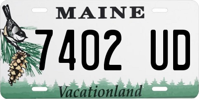 ME license plate 7402UD
