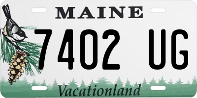 ME license plate 7402UG
