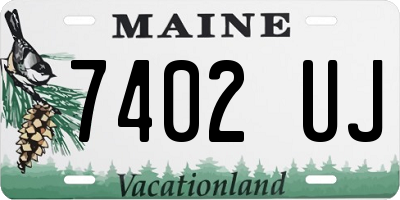 ME license plate 7402UJ