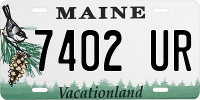 ME license plate 7402UR