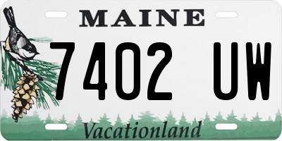 ME license plate 7402UW