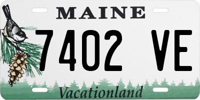 ME license plate 7402VE