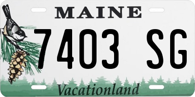 ME license plate 7403SG