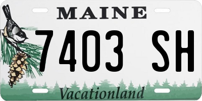 ME license plate 7403SH
