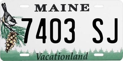ME license plate 7403SJ