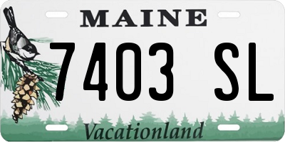 ME license plate 7403SL
