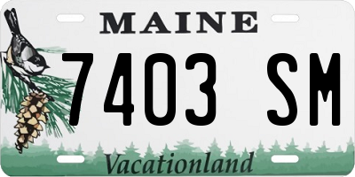 ME license plate 7403SM