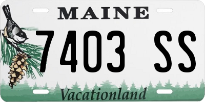ME license plate 7403SS