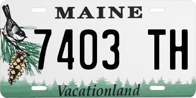 ME license plate 7403TH