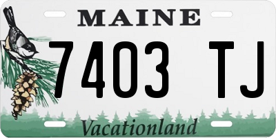 ME license plate 7403TJ