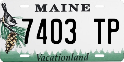 ME license plate 7403TP