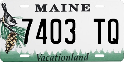 ME license plate 7403TQ