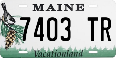 ME license plate 7403TR