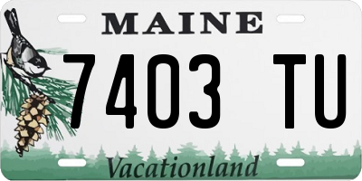 ME license plate 7403TU