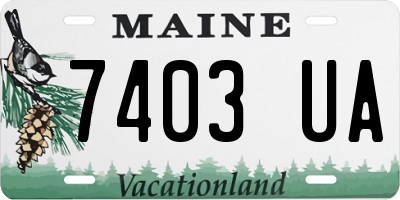ME license plate 7403UA