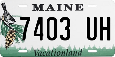 ME license plate 7403UH