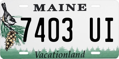 ME license plate 7403UI