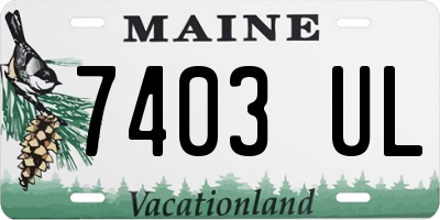 ME license plate 7403UL