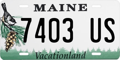 ME license plate 7403US