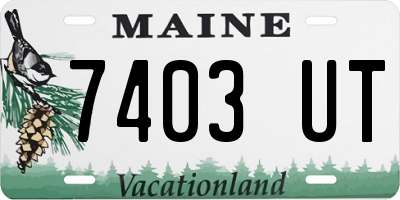 ME license plate 7403UT