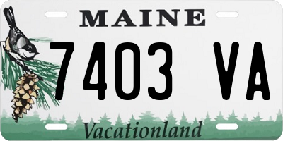 ME license plate 7403VA