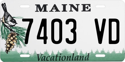 ME license plate 7403VD