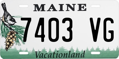 ME license plate 7403VG