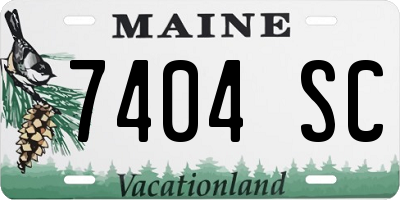 ME license plate 7404SC