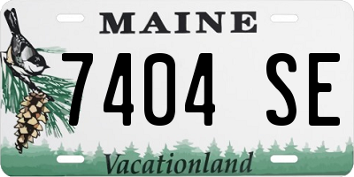 ME license plate 7404SE