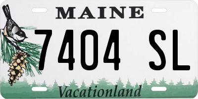 ME license plate 7404SL