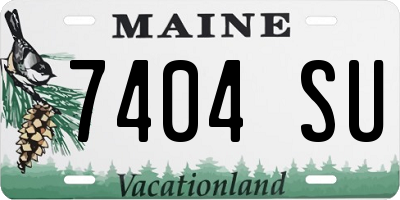 ME license plate 7404SU