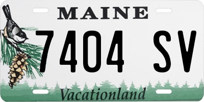 ME license plate 7404SV