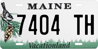 ME license plate 7404TH