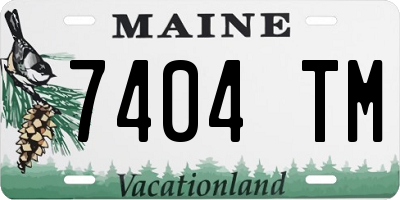 ME license plate 7404TM
