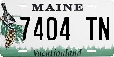 ME license plate 7404TN