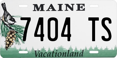 ME license plate 7404TS