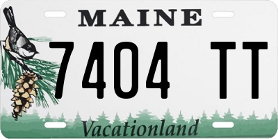 ME license plate 7404TT