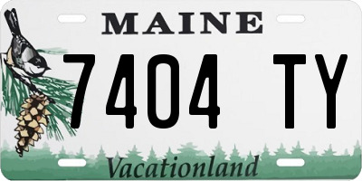 ME license plate 7404TY