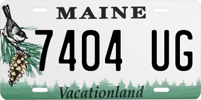 ME license plate 7404UG