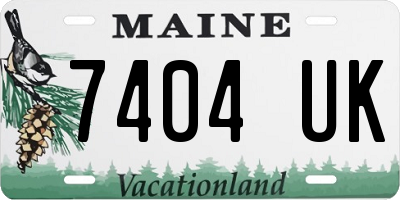 ME license plate 7404UK