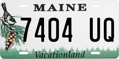 ME license plate 7404UQ