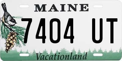 ME license plate 7404UT