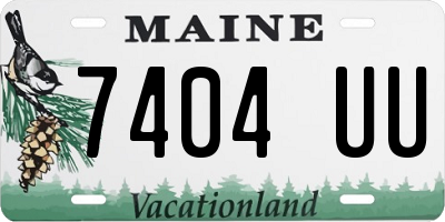 ME license plate 7404UU