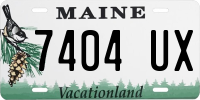 ME license plate 7404UX