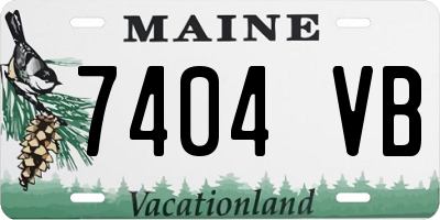 ME license plate 7404VB